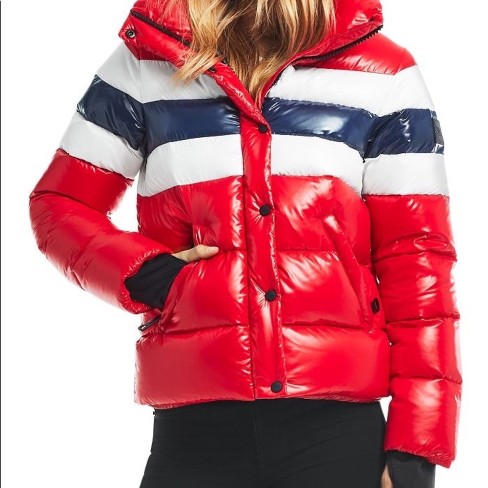 SAM. Lindsey Colorblock Stripe Puffer Jacket - NWT